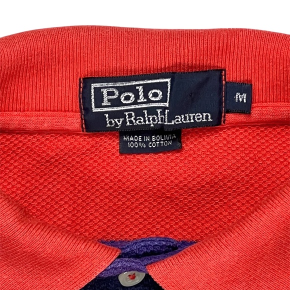 Polo Ralph Lauren Rugby Shirt Mens Long Sleeve Size Medium Golden Pony - Picture 3 of 9